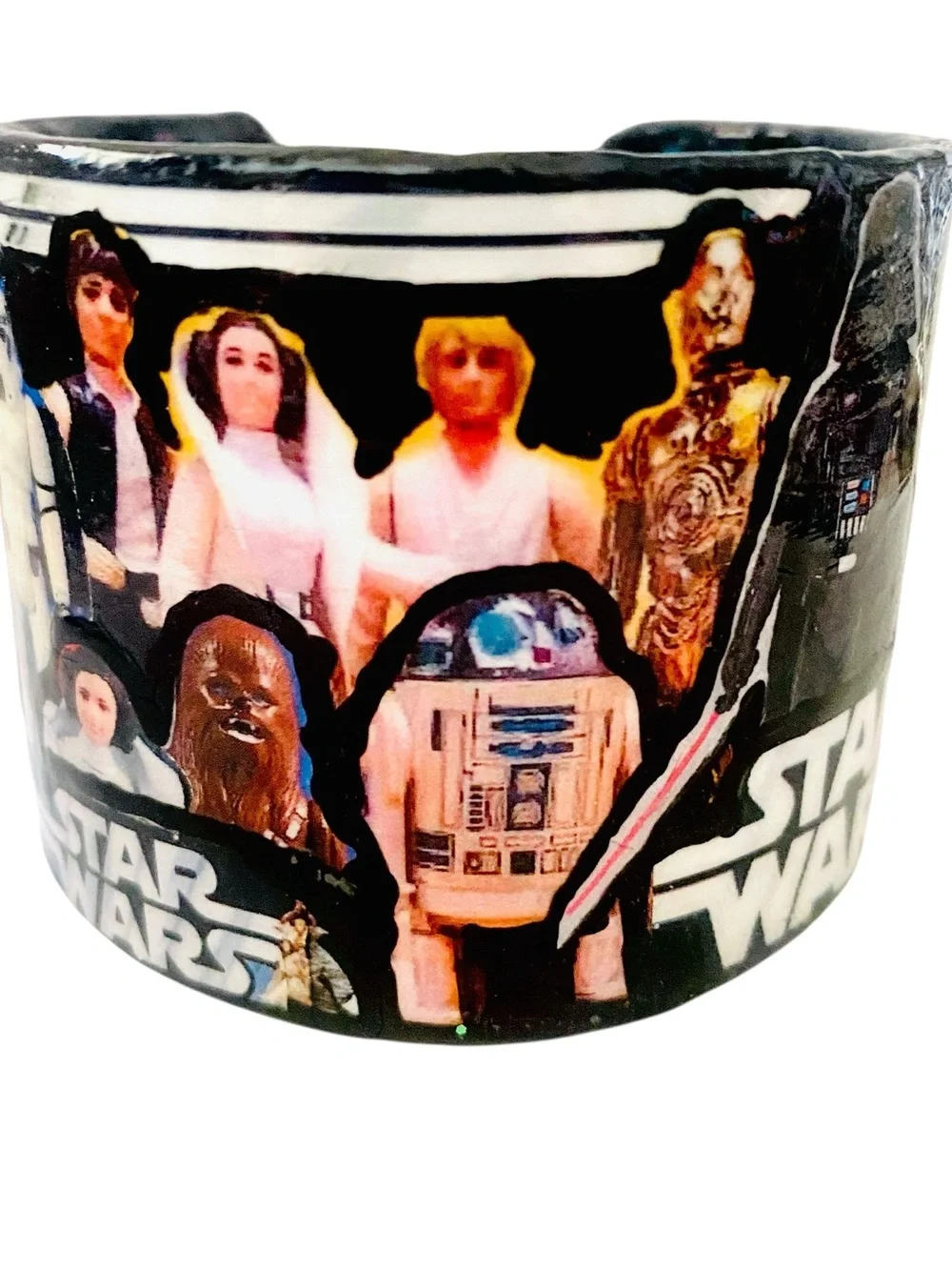 Star Wars Multi-Color Character Collage Wide Cuff Bracelet